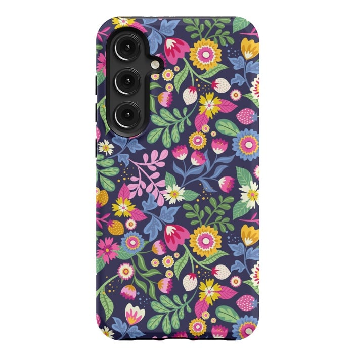 Galaxy S24 Plus StrongFit Bright Flowers Colors by ArtsCase