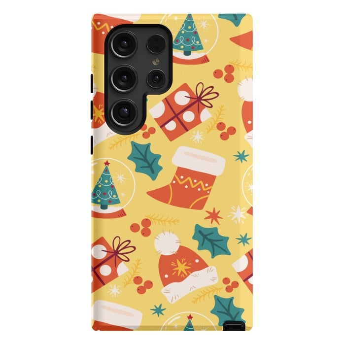 Galaxy S24 Ultra StrongFit Christmas Boots and Hats by ArtsCase