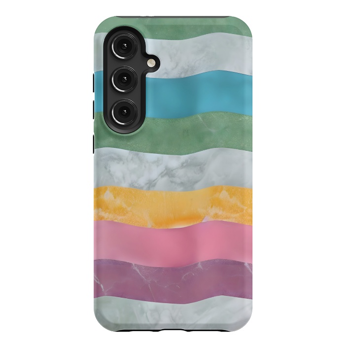 Galaxy S24 Plus StrongFit Colorful marble Waves  by Winston