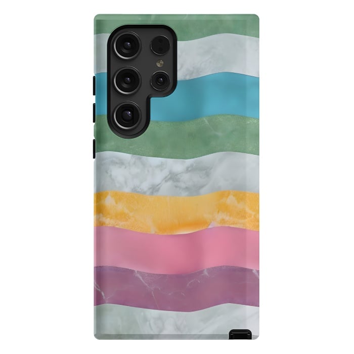 Galaxy S24 Ultra StrongFit Colorful marble Waves  by Winston