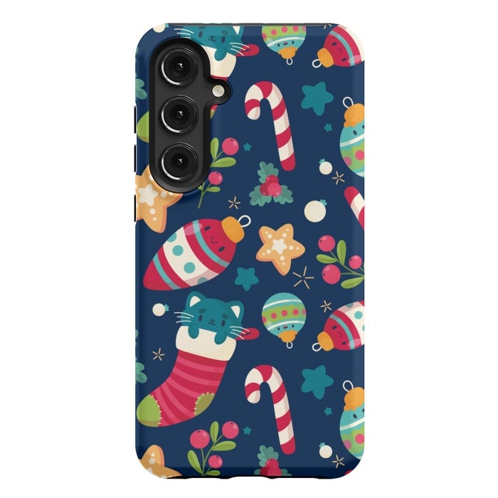 Galaxy S24 Plus StrongFit A Cat in Christmas by ArtsCase