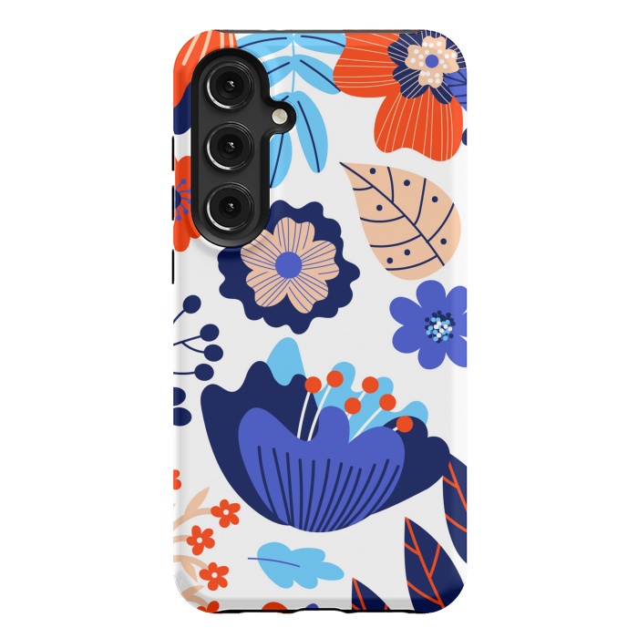 Galaxy S24 Plus StrongFit Blue Flowers by ArtsCase
