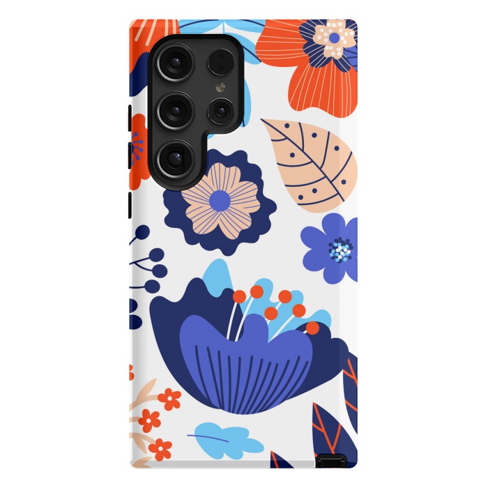 Galaxy S24 Ultra StrongFit Blue Flowers by ArtsCase