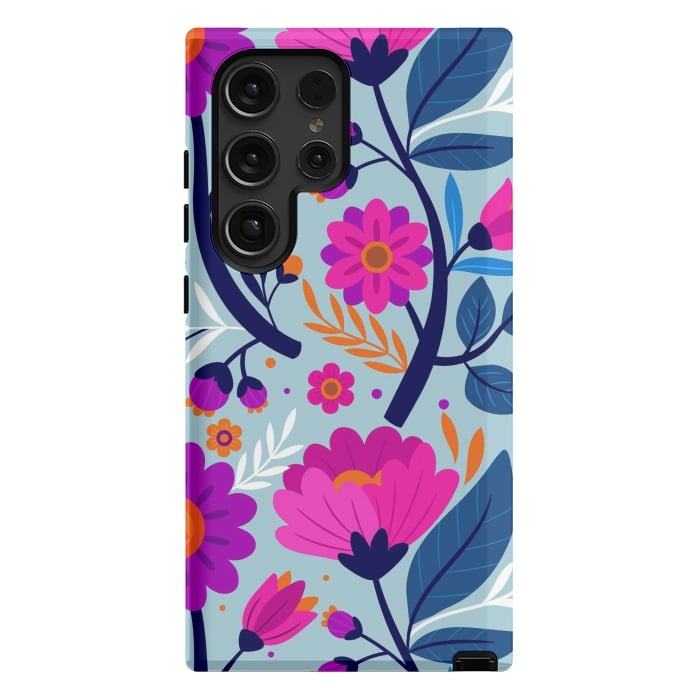 Galaxy S24 Ultra StrongFit Colorful Exotic Floral Pattern by ArtsCase