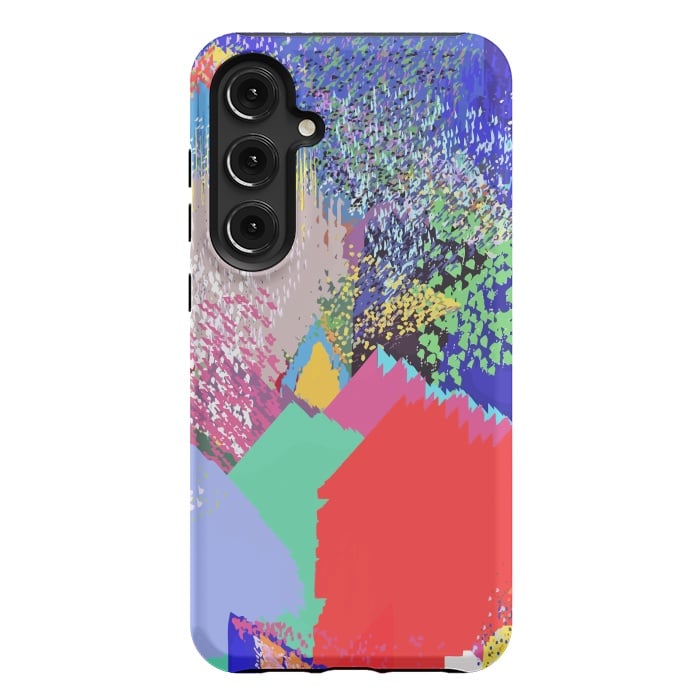 Galaxy S24 Plus StrongFit Modern Life, Abstract Contemporary Graphic Design, Eclectic Colorful Shapes by Uma Prabhakar Gokhale