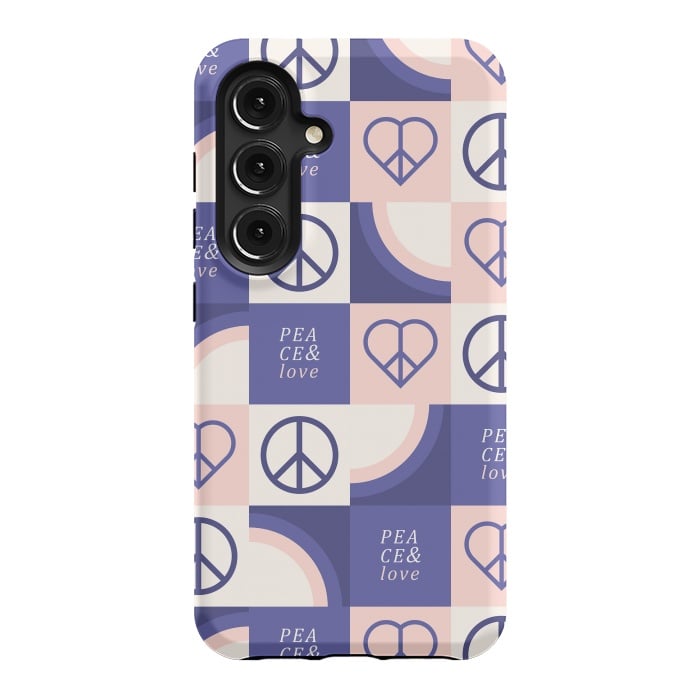 Galaxy S24 StrongFit Peace & Love Pattern by ArtPrInk