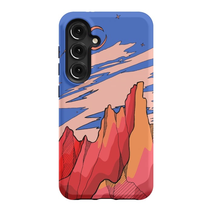 Galaxy S24 StrongFit Blossom red mountain  by Steve Wade (Swade)