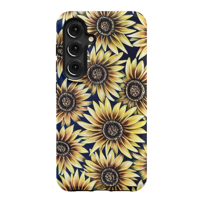 Galaxy S24 StrongFit Sunflowers by Denise Cassidy Wood