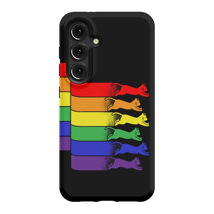 Galaxy S24 StrongFit Cats Rainbow flag by Coffee Man