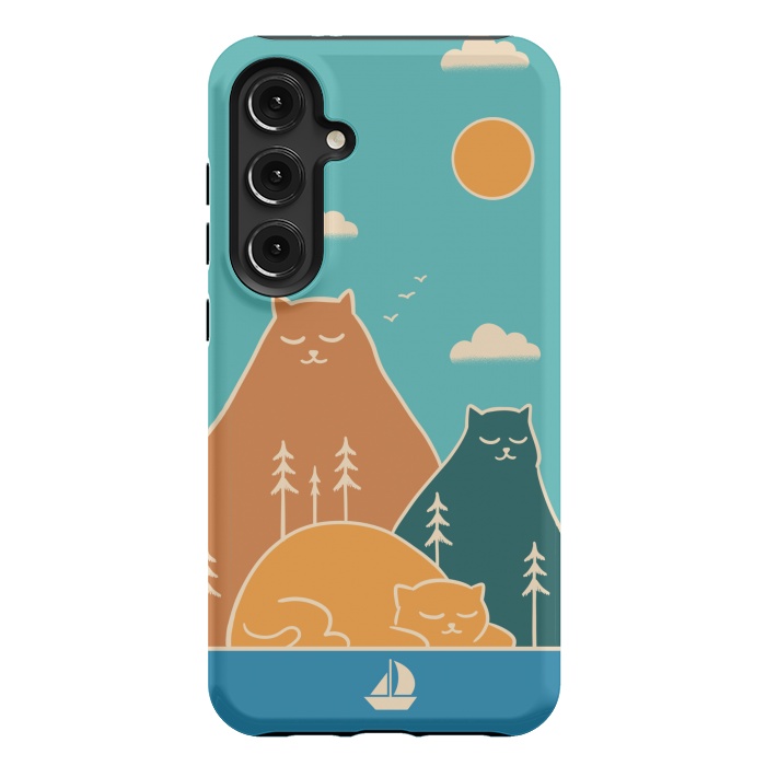 Galaxy S24 Plus StrongFit Cats mountains nature by Coffee Man