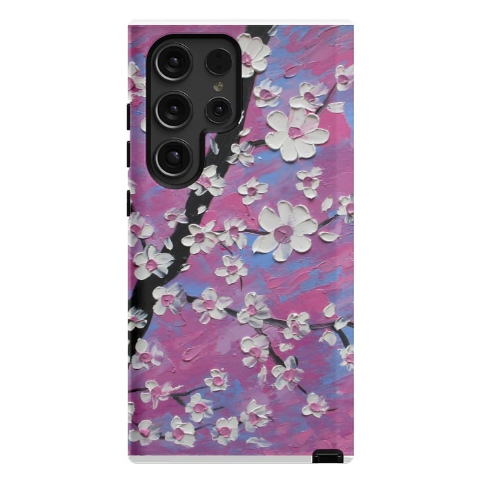 Galaxy S24 Ultra StrongFit Cherry blossoms oil art original by ArtKingdom7