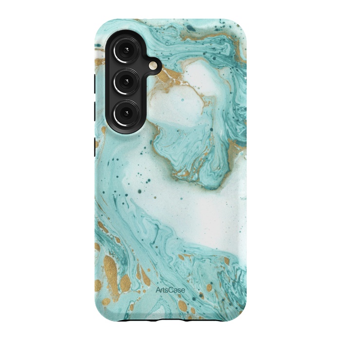 Galaxy S24 StrongFit Waves Teal by ArtsCase