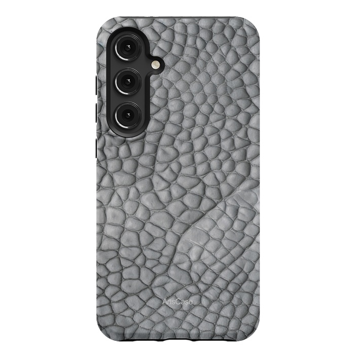 Galaxy S24 Plus StrongFit Gray Snake Skin by ArtsCase