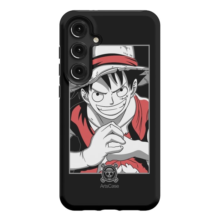 Galaxy S24 Plus StrongFit Gear Up for Adventure: Unleash Your Inner Pirate with Captivating Luffy by ArtsCase