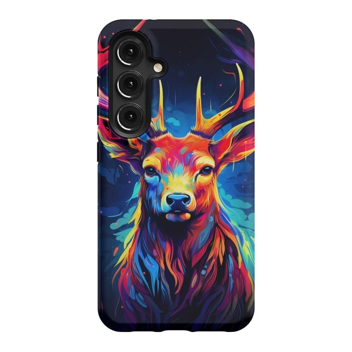 Galaxy S24 StrongFit Colorful deer by haroulita