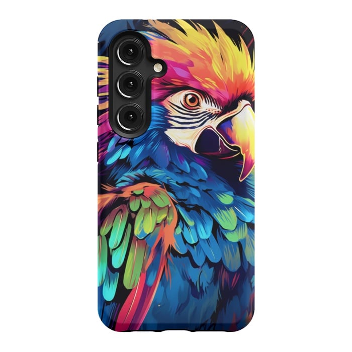 Galaxy S24 StrongFit Colorful parrot by haroulita