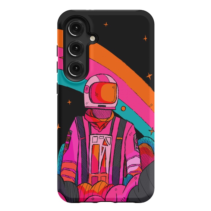 Galaxy S24 Plus StrongFit Rainbow Astronaut by Steve Wade (Swade)