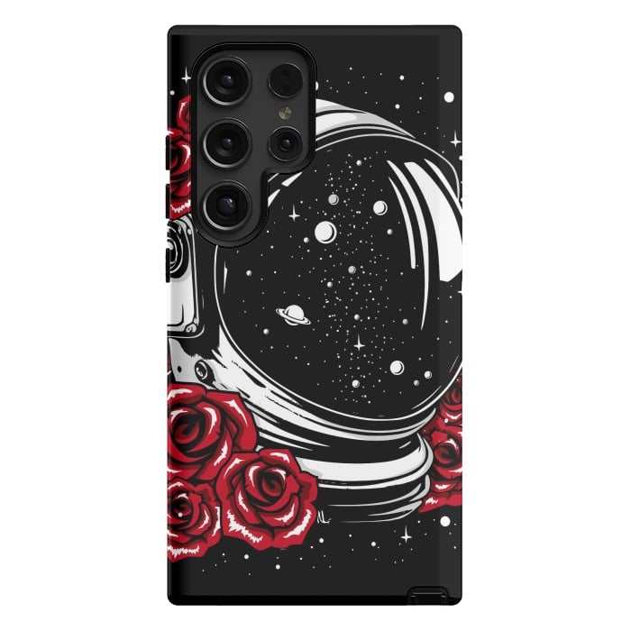 Galaxy S24 Ultra StrongFit Astronaut Helmet of Roses by LM2Kone