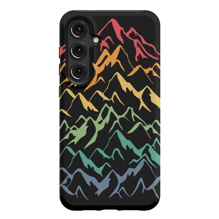 Galaxy S24 Plus StrongFit Retro Mountains Lines by LM2Kone
