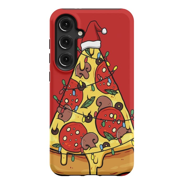 Galaxy S24 Plus StrongFit Merry Christmas Pizza by LM2Kone