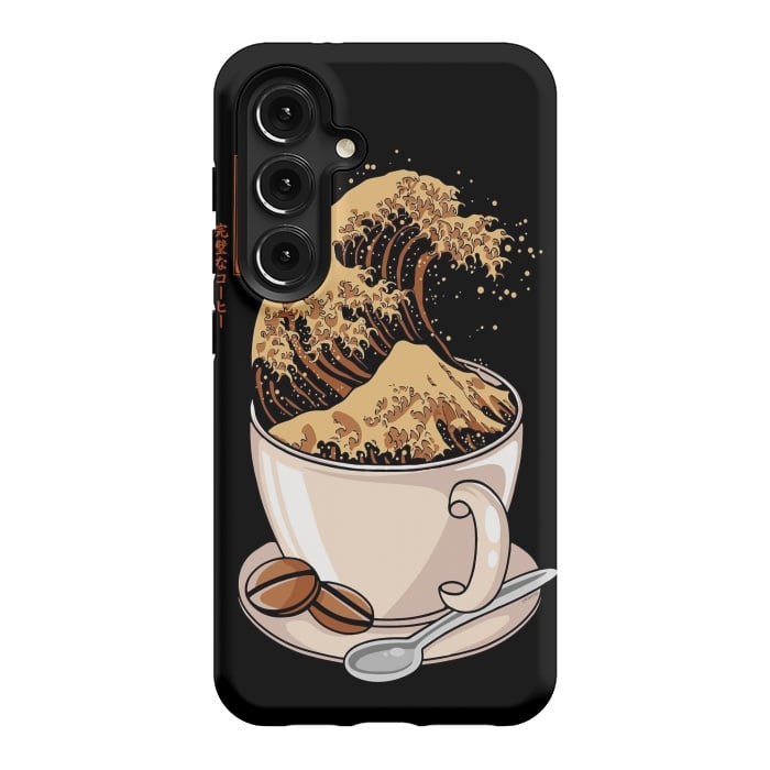 Galaxy S24 StrongFit The Great Wave of Cappuccino by LM2Kone