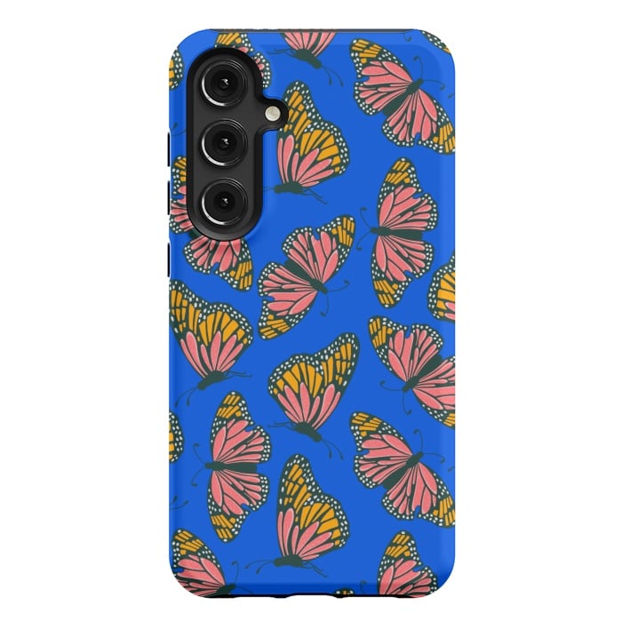 Galaxy S24 Plus StrongFit Bright Butterflies by Tiny Thistle Studio