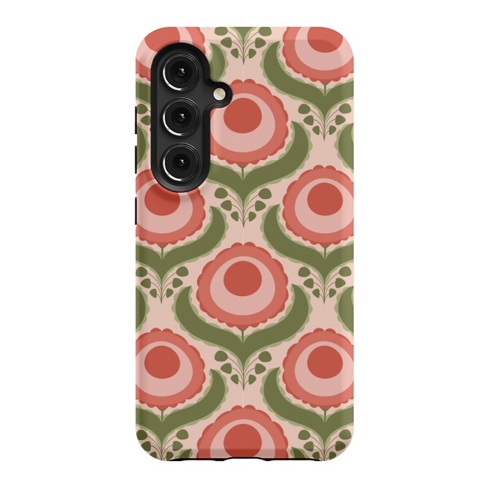 Galaxy S24 StrongFit Geometric Floral by Tiny Thistle Studio