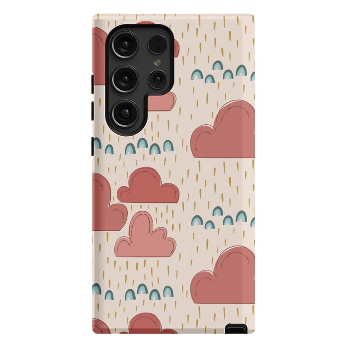 Galaxy S24 Ultra StrongFit Rainbows & Clouds by Tiny Thistle Studio