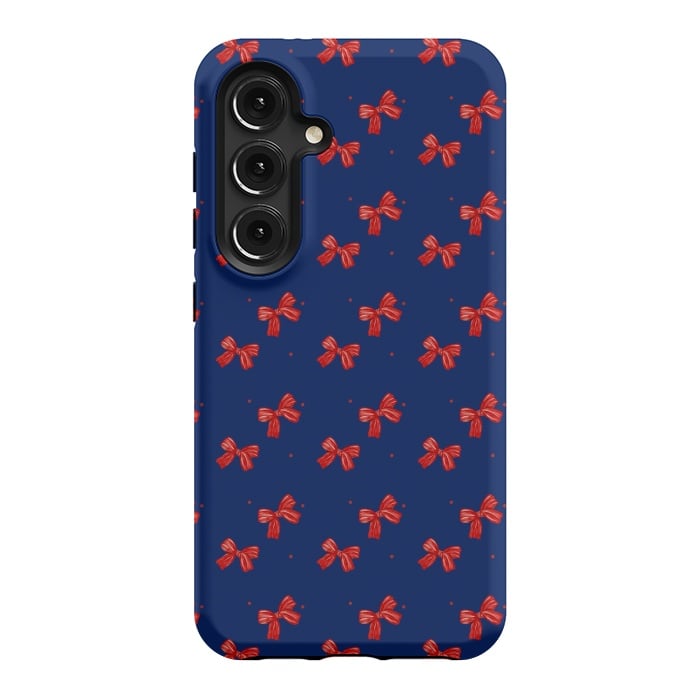 Galaxy S24 StrongFit Navy bows by Flowery Stories