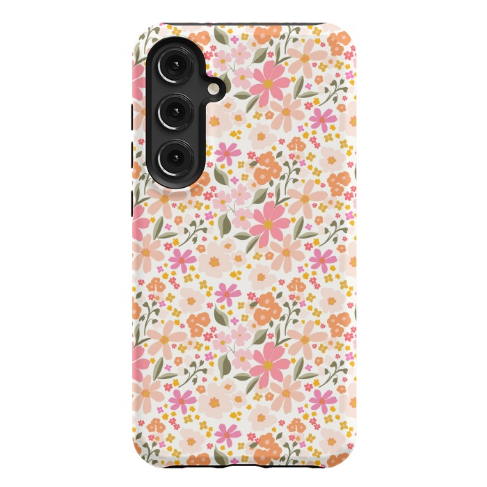 Galaxy S24 Plus StrongFit Flowers white by Flowery Stories