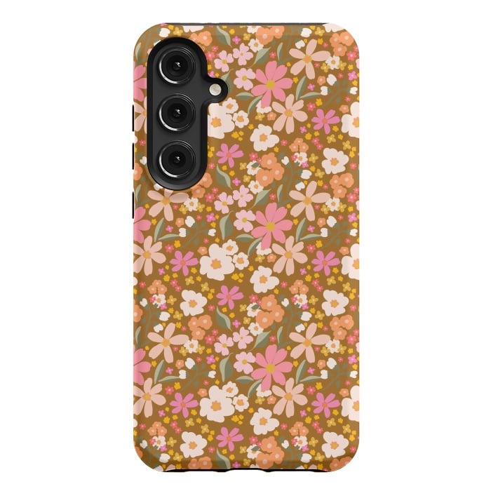 Galaxy S24 Plus StrongFit Flowers rust by Flowery Stories