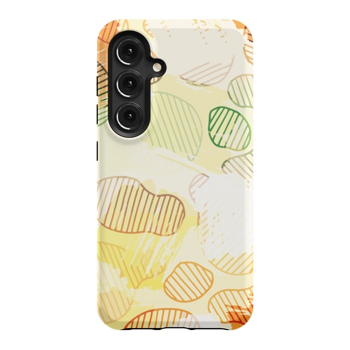 Galaxy S24 StrongFit Abstract Footprints, minimal Colorful Pattern by Creativeaxle