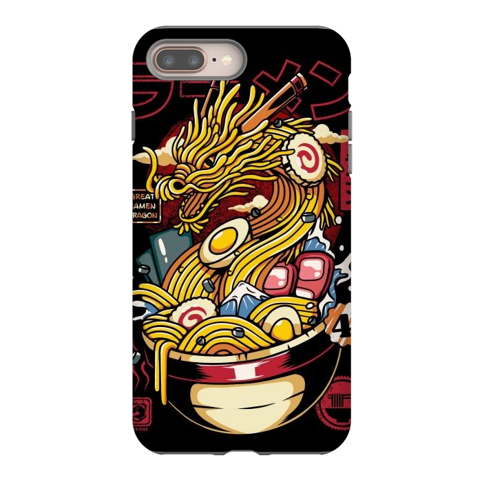 iPhone 7 plus StrongFit Great Ramen Dragon Japanese by LM2Kone