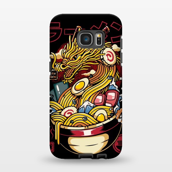 Galaxy S7 EDGE StrongFit Great Ramen Dragon Japanese by LM2Kone