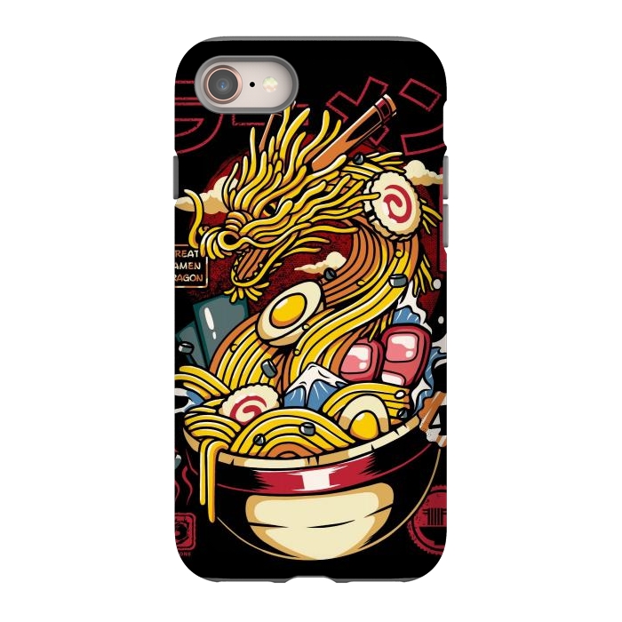 iPhone 8 StrongFit Great Ramen Dragon Japanese by LM2Kone