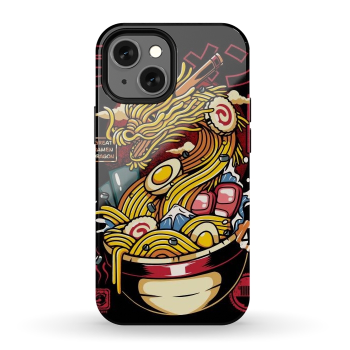 iPhone 12 mini StrongFit Great Ramen Dragon Japanese by LM2Kone