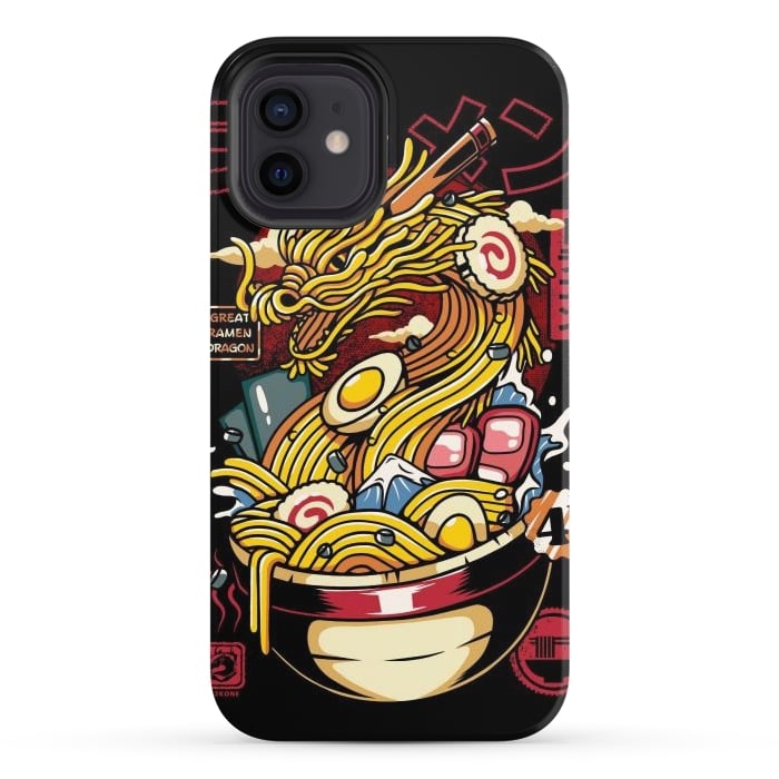 iPhone 12 StrongFit Great Ramen Dragon Japanese by LM2Kone
