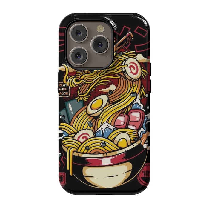 iPhone 14 Pro StrongFit Great Ramen Dragon Japanese by LM2Kone