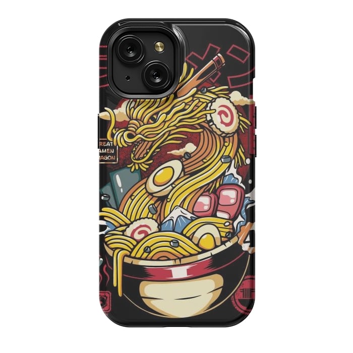 iPhone 15 StrongFit Great Ramen Dragon Japanese by LM2Kone