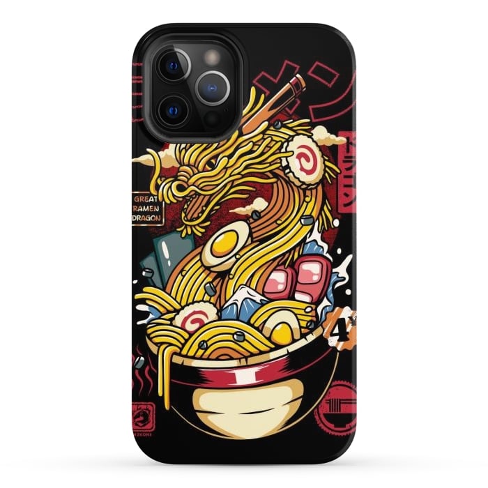 iPhone 12 Pro Max StrongFit Great Ramen Dragon Japanese by LM2Kone