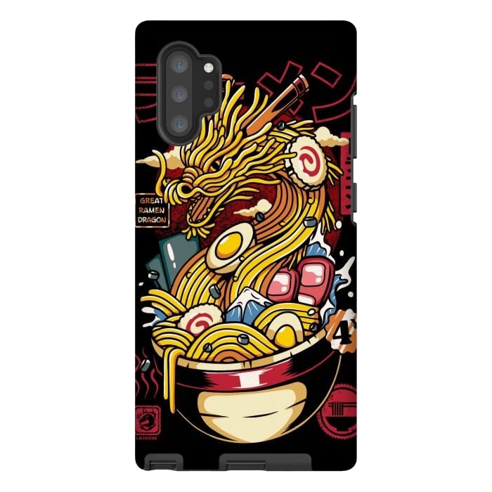 Galaxy Note 10 plus StrongFit Great Ramen Dragon Japanese by LM2Kone