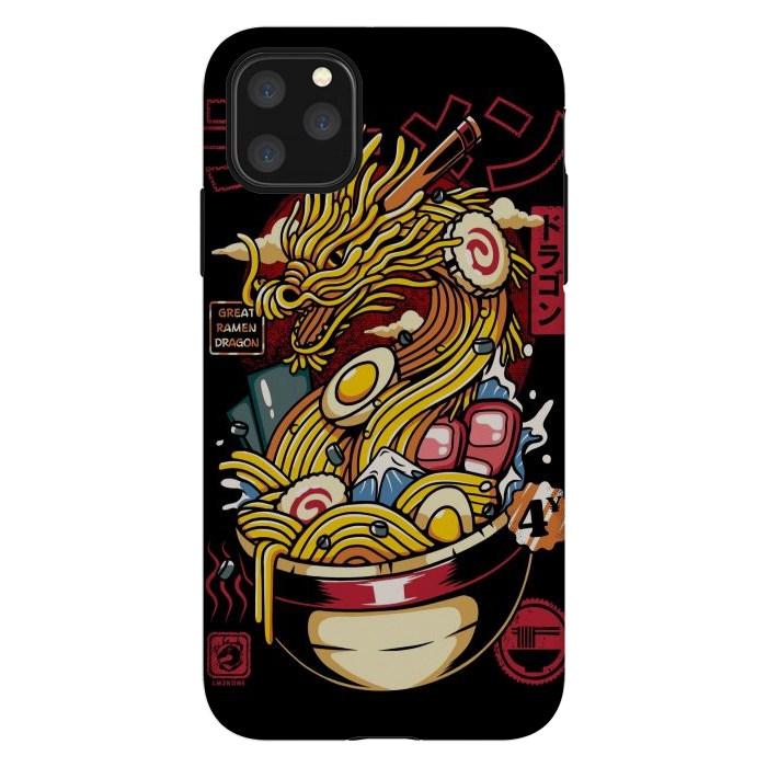 iPhone 11 Pro Max StrongFit Great Ramen Dragon Japanese by LM2Kone