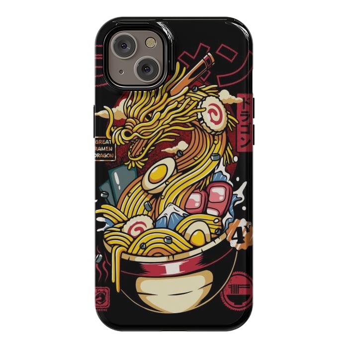 iPhone 14 Plus StrongFit Great Ramen Dragon Japanese by LM2Kone