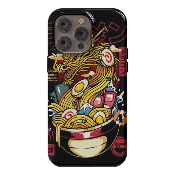 iPhone 14 Pro max StrongFit Great Ramen Dragon Japanese by LM2Kone