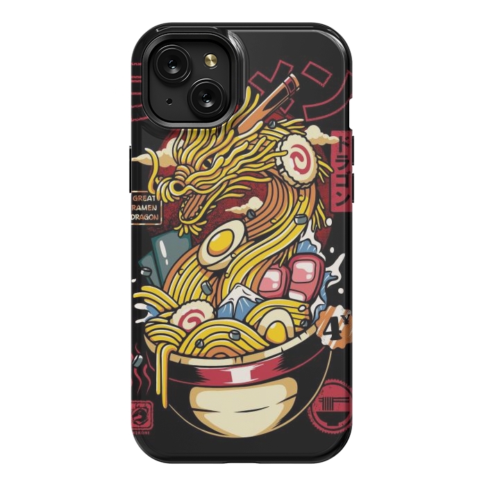 iPhone 15 Plus StrongFit Great Ramen Dragon Japanese by LM2Kone