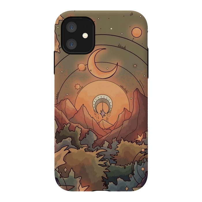 iPhone 11 StrongFit Stars in the forest by Steve Wade (Swade)