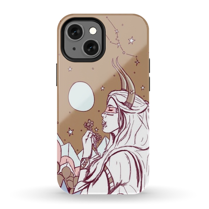 iPhone 12 mini StrongFit Taurus ghost girl by Steve Wade (Swade)