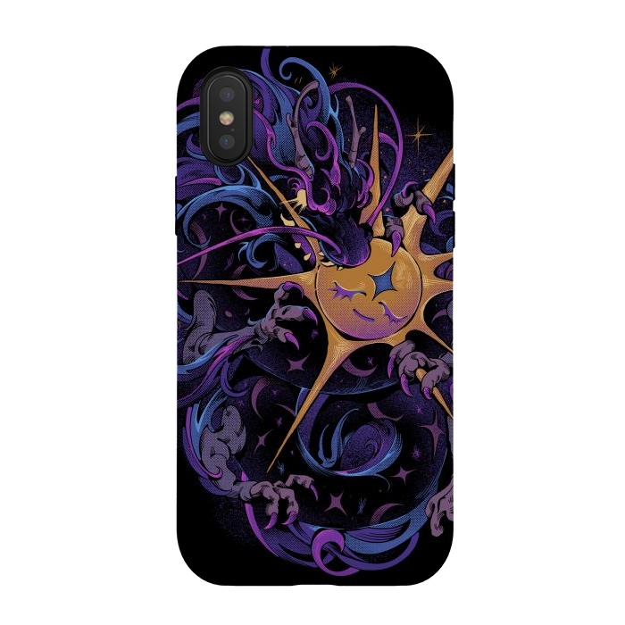 iPhone Xs / X StrongFit Eclipse Dragon by Ilustrata