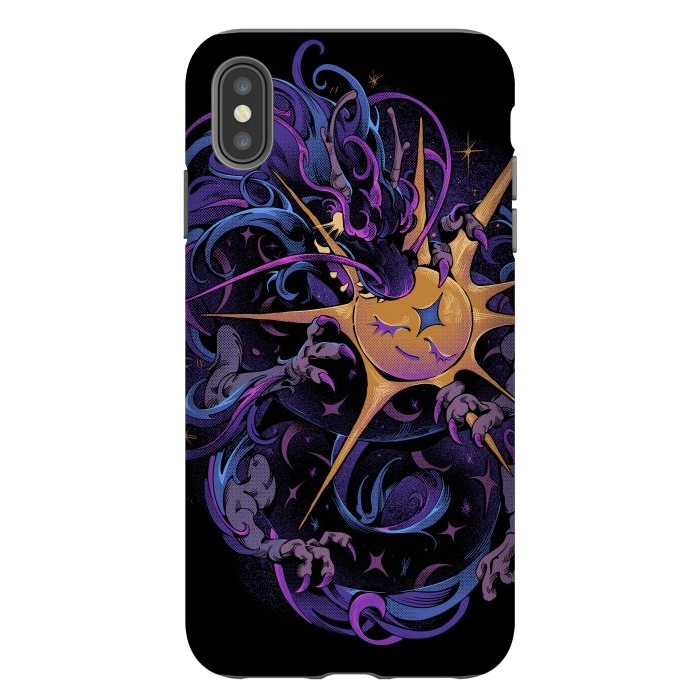 iPhone Xs Max StrongFit Eclipse Dragon by Ilustrata