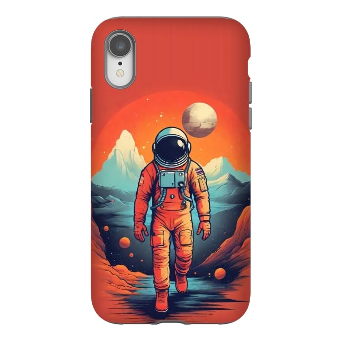iPhone Xr StrongFit Solitude Astronaut by JohnnyVillas
